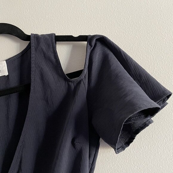 Lost + Wander Women S Gray Boho V-Neck Cold Shoulder Maxi Wrap Dress - Picture 5 of 8